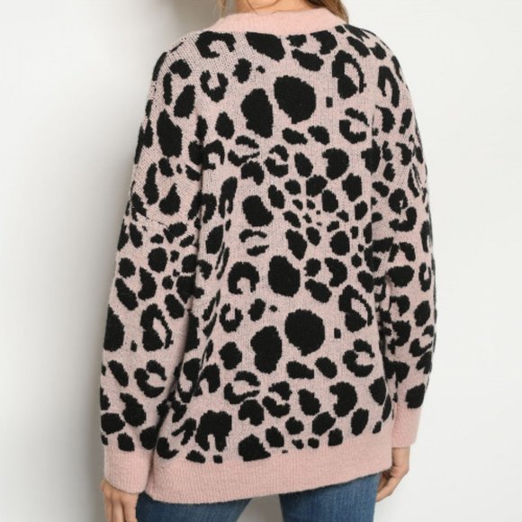 PINK & BLACK KNIT SWEATER - Picture 2 of 4